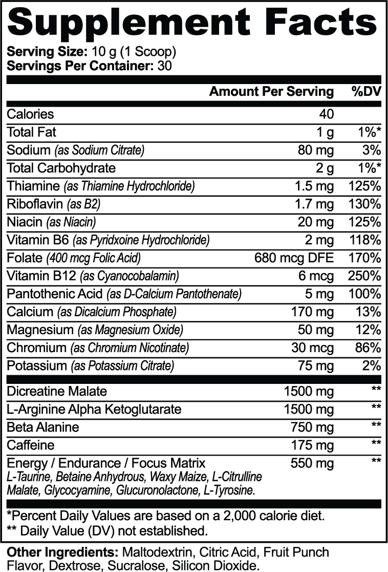 Ignite Pre-workout (Fruit Punch)
