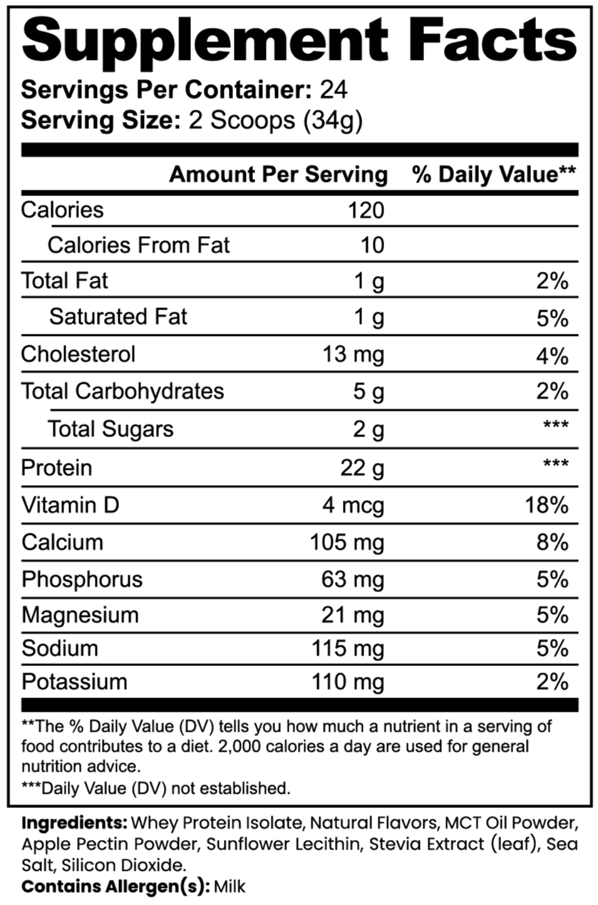 Isolate Whey Protein (Vanilla)