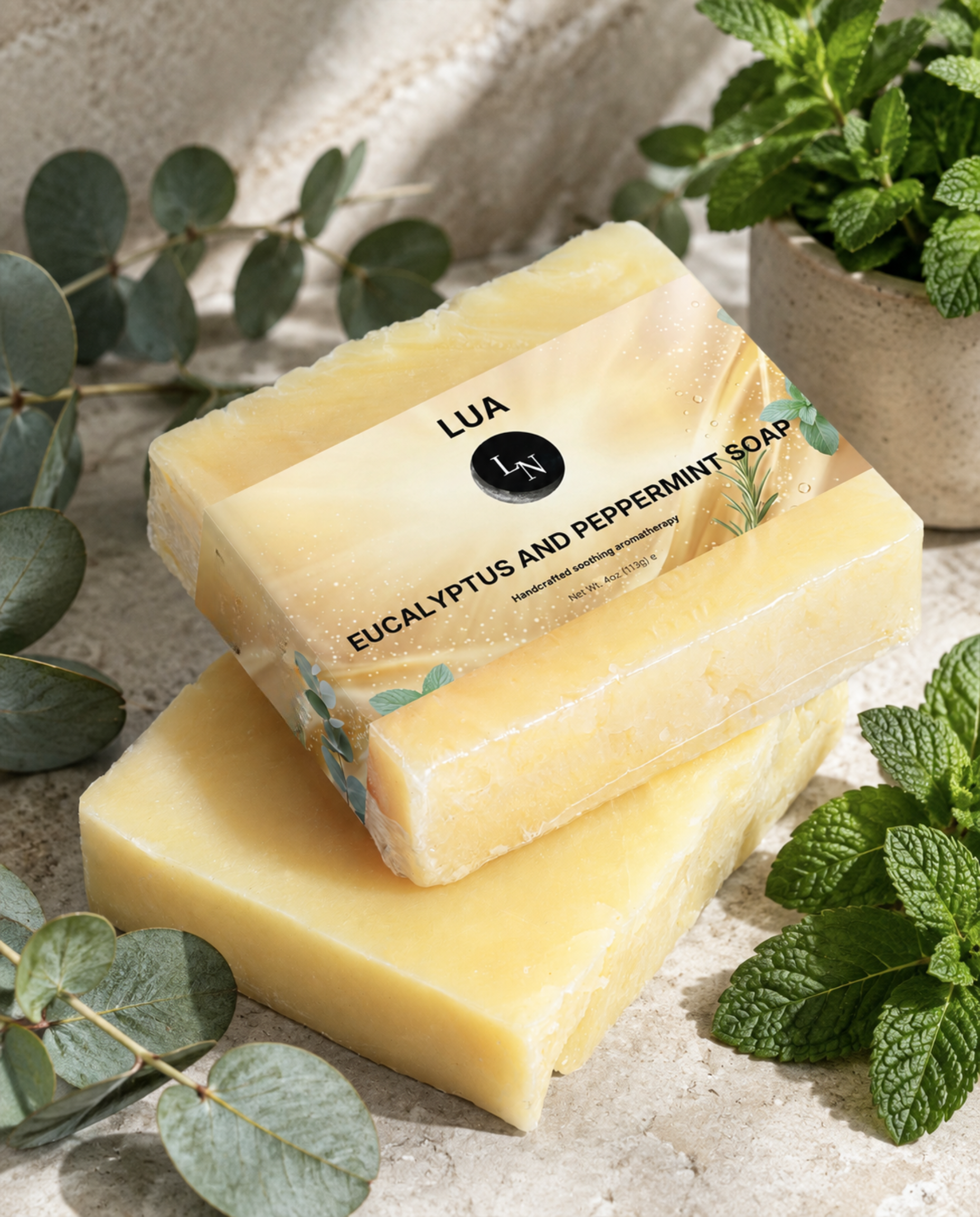 Handcrafted Eucalyptus and Peppermint Soap