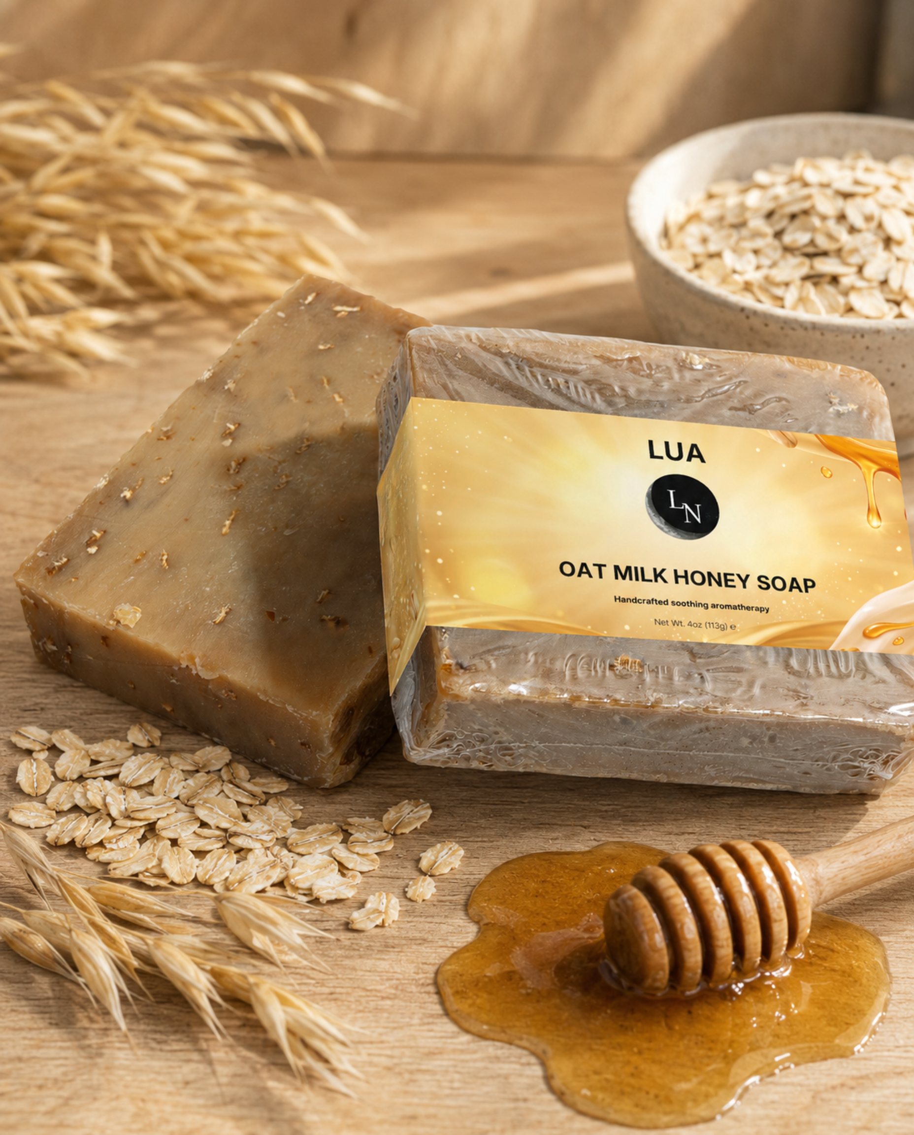Handcrafted Oat Milk Honey Soap