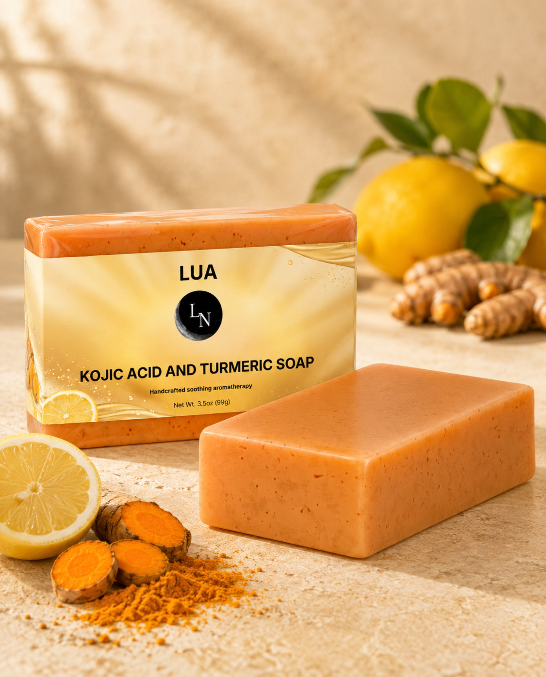 Handcrafted Kojic Acid & Turmeric Soap