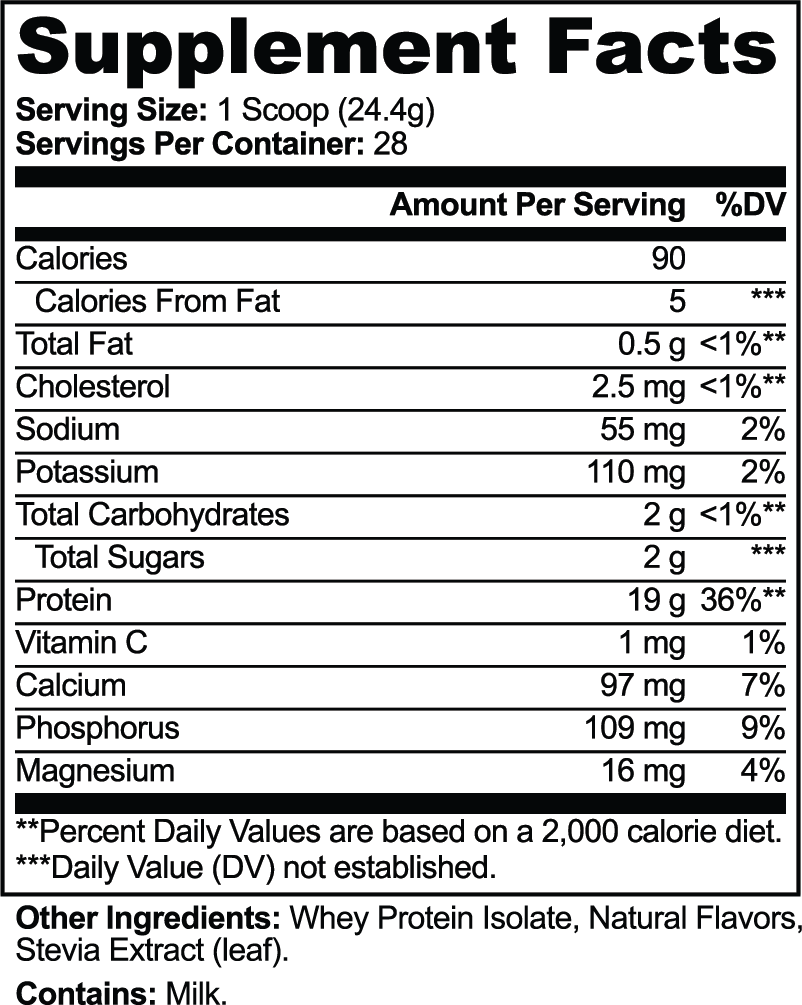 Whey Protein Isolate (Vanilla)